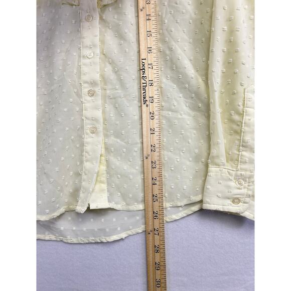 The Shirt - Ruffled Swiss Dot Blouse - Size Small - Elegant & Professional - Picture 6 of 9